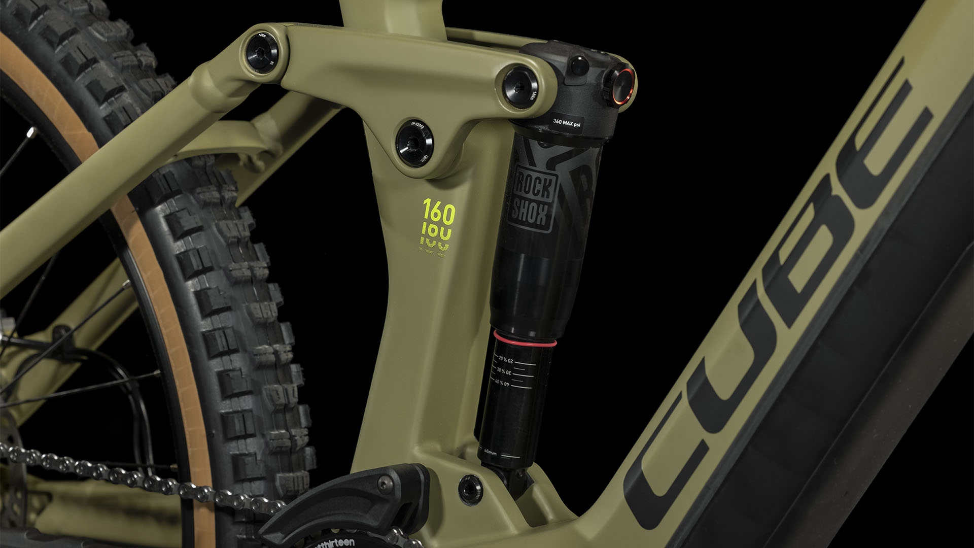 Cube Stereo Hybrid 160 HPC Race 750 27.5 / olive´n´green