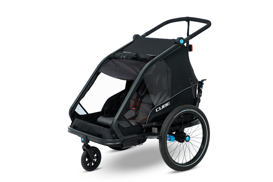 CUBE Kinder Fahrradanhänger Double  / CMPT black CUBE Kinder Fahrradanhänger Double  / CMPT black