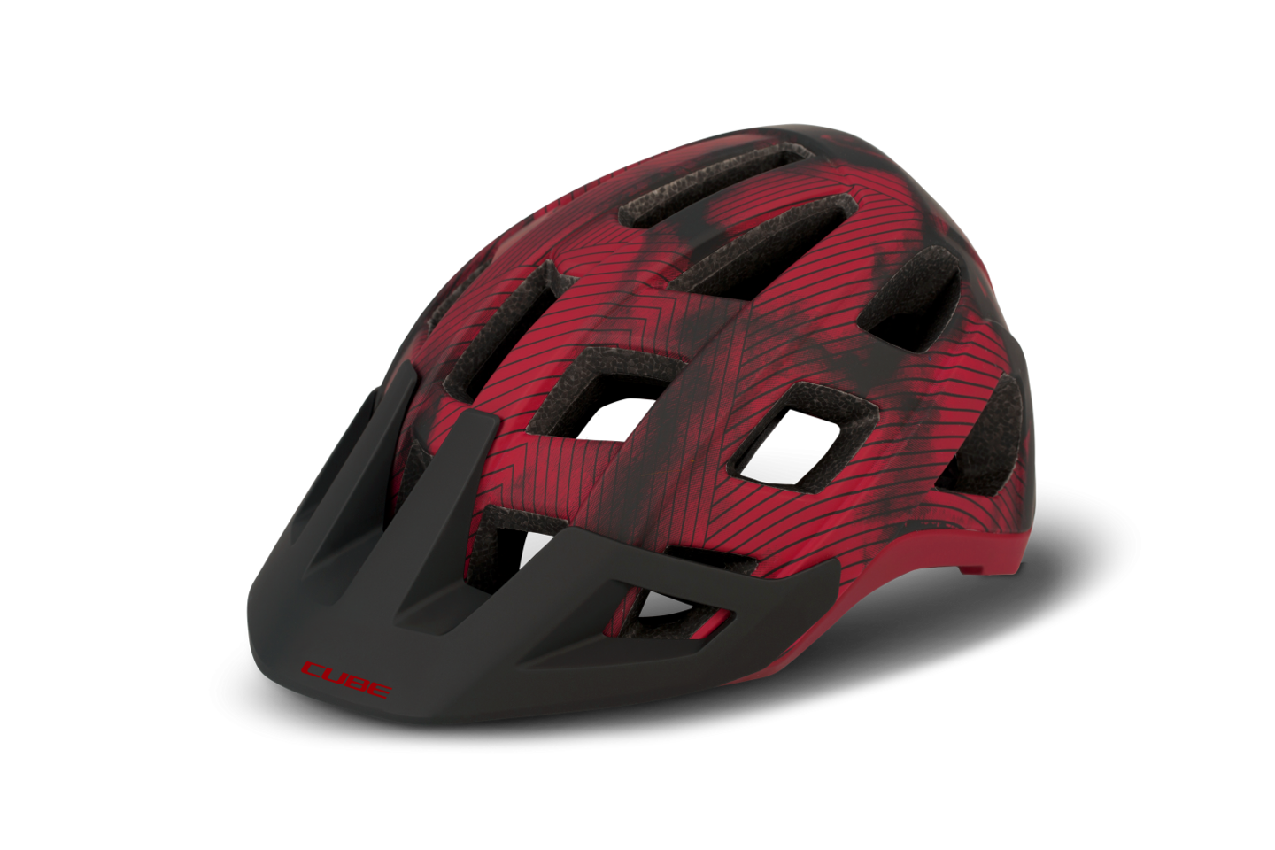 CUBE Helm BADGER / red M (56-59)