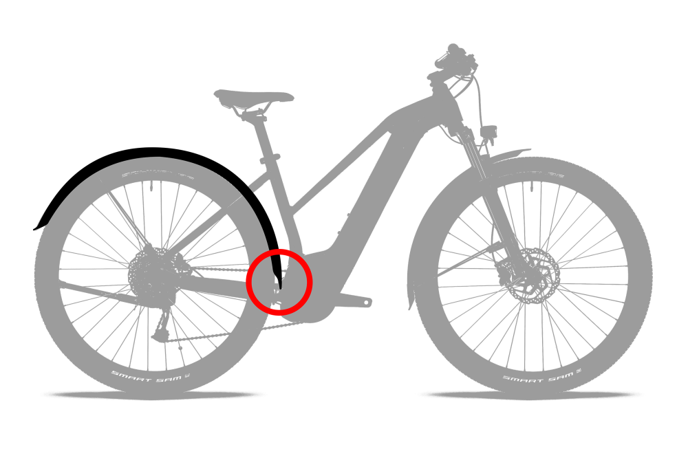 ACID Schutzblechset BB Mount 2.0 75  / 27,5  black E-Bike bis max 2,6 Reifenbreite