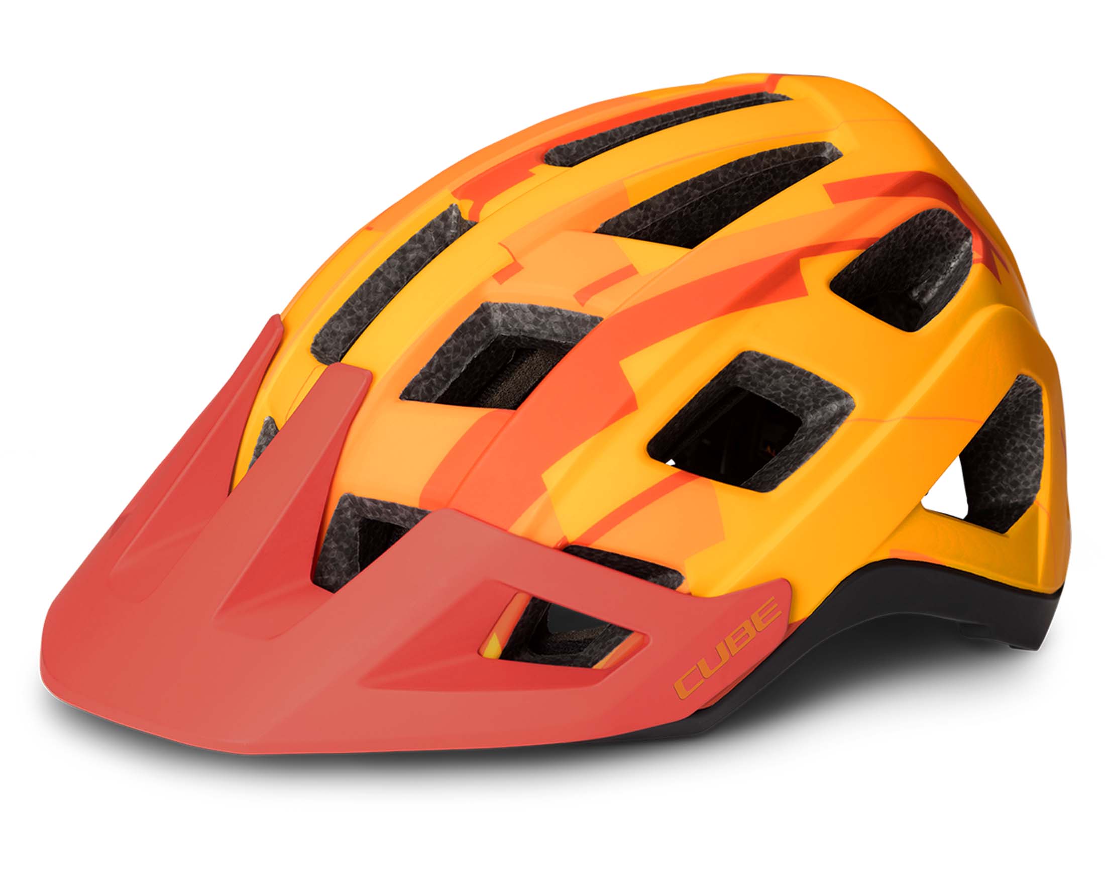 CUBE Helm BADGER  / orange camo L (59-63)