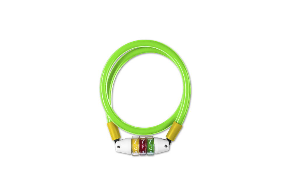 Zahlenkabelschloss Junior / green´n´yellow Zahlenkabelschloss Junior / green´n´yellow