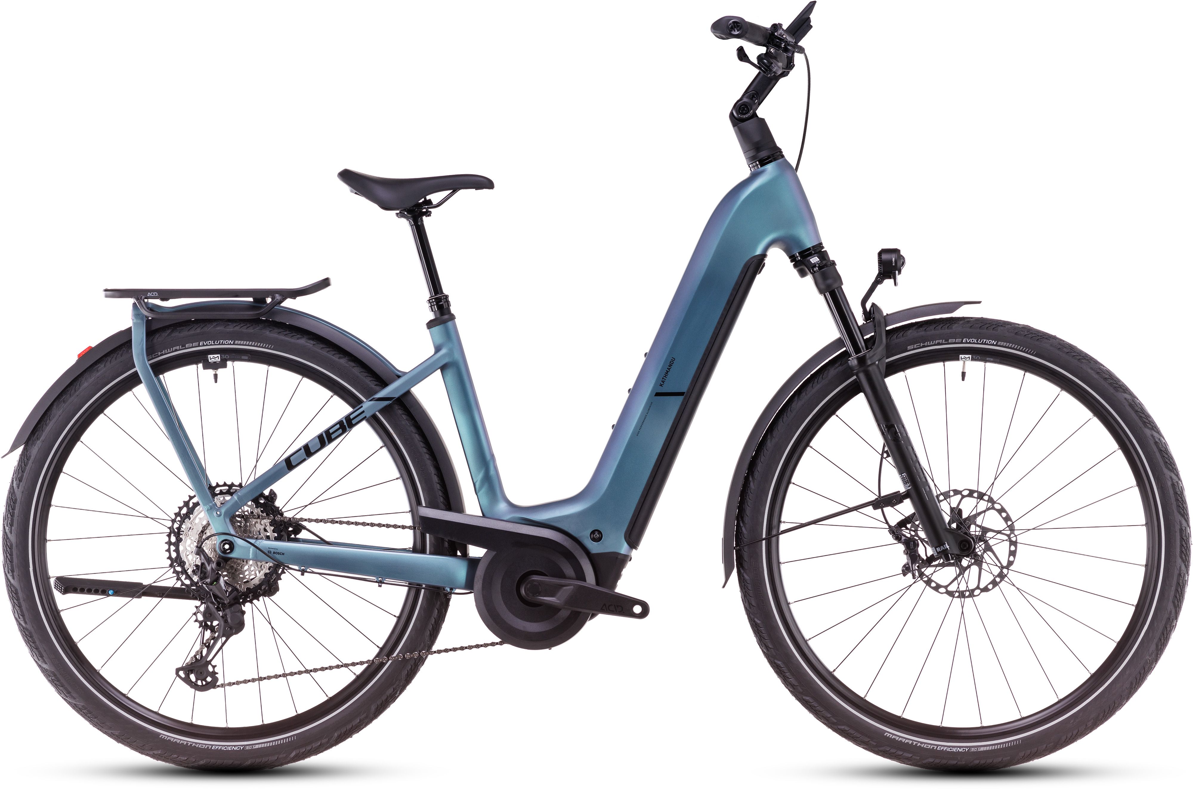Cube Kathmandu Hybrid SLX 800 / smaragdgrey´n´black  /  Easy Entry