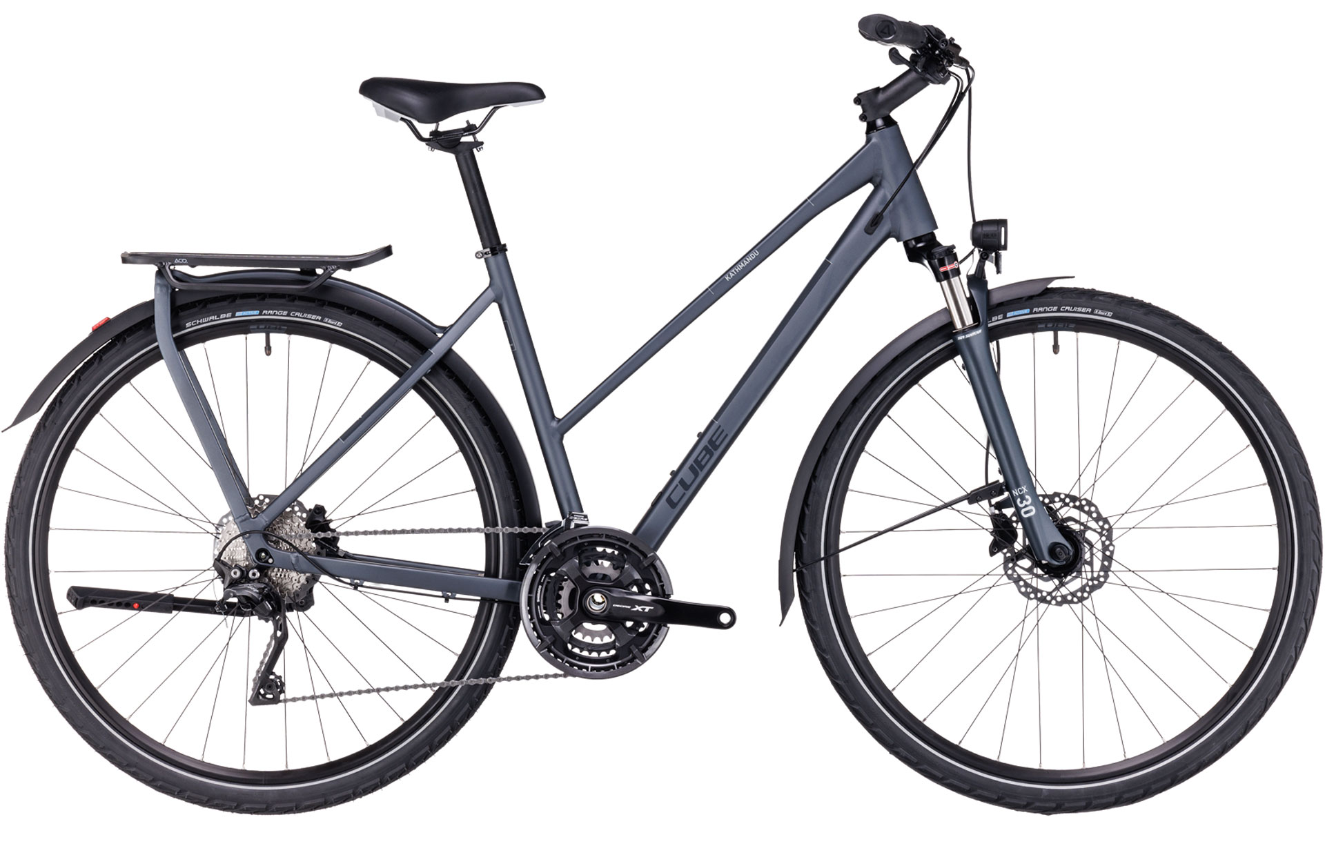 Cube Kathmandu EXC darkgrey´n´grey  / Trapeze 46 cm / XS